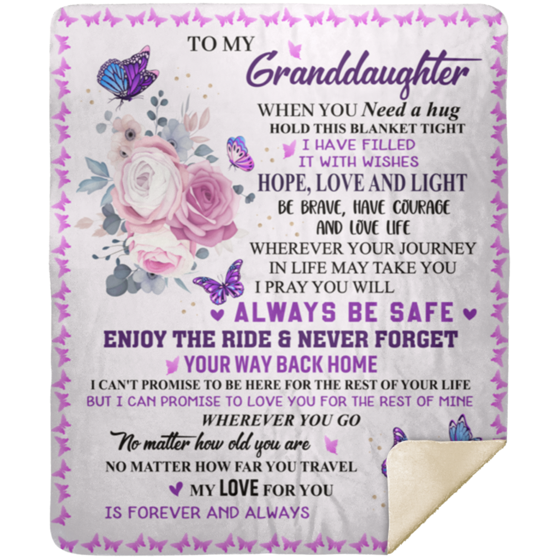 To My Granddaughter Blanket - Never Forget Your Way Back Home