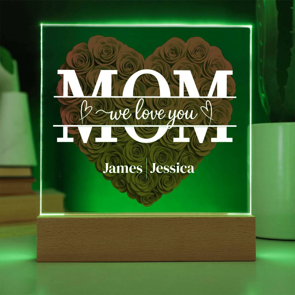 MOM Personalized Acrylic Square Plaque