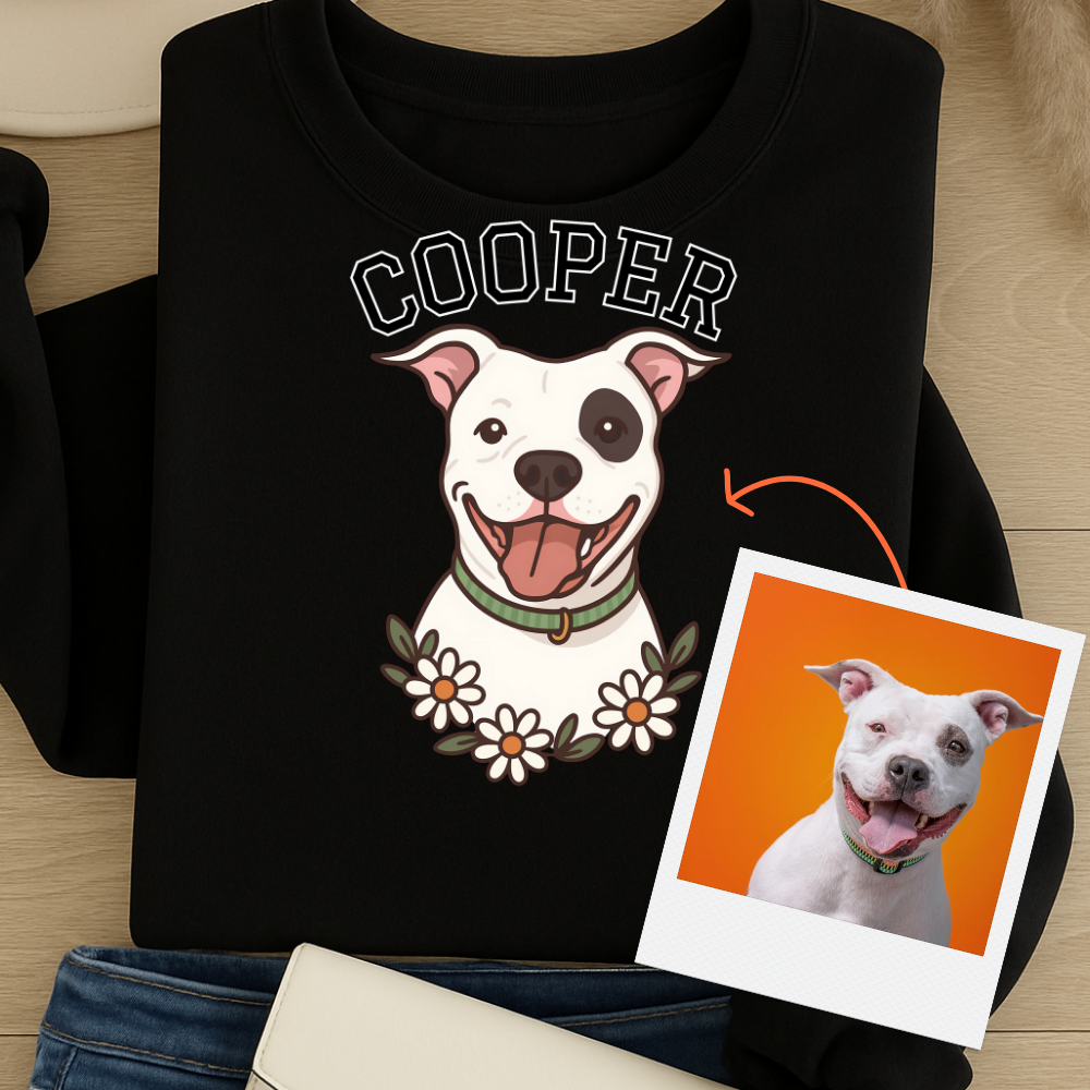 "Personalized Pet Sweatshirt-Custom Name & Color