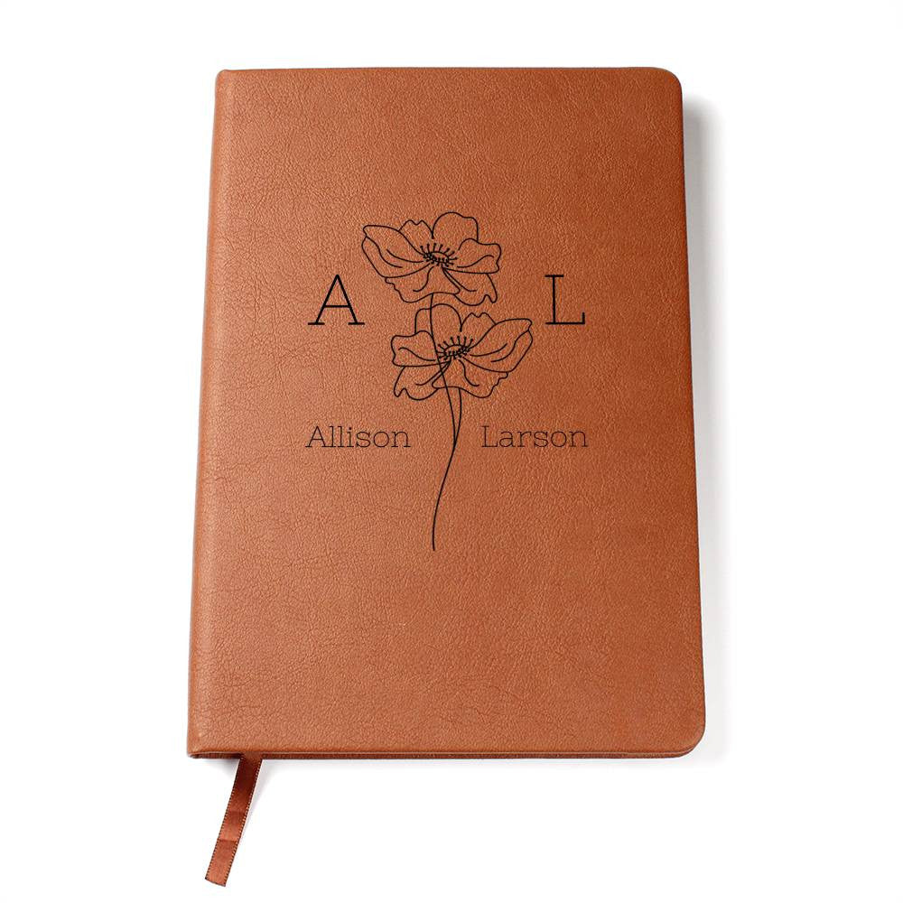 "Personalized Leather Journal" - Graduation Gift