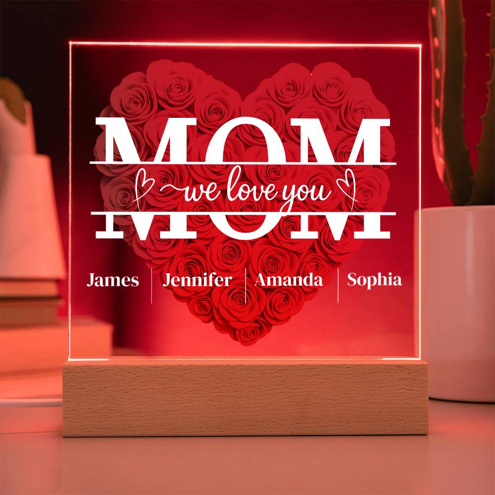MOM Personalized Acrylic Square Plaque