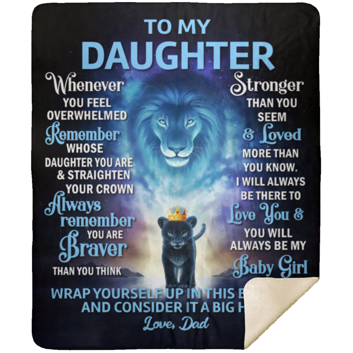 To My Daughter Blanket - You Are Stronger Than You Seem