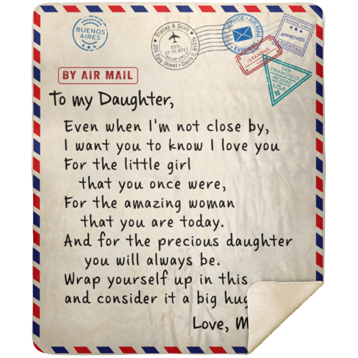 To My Daughter from Mom - Blanket