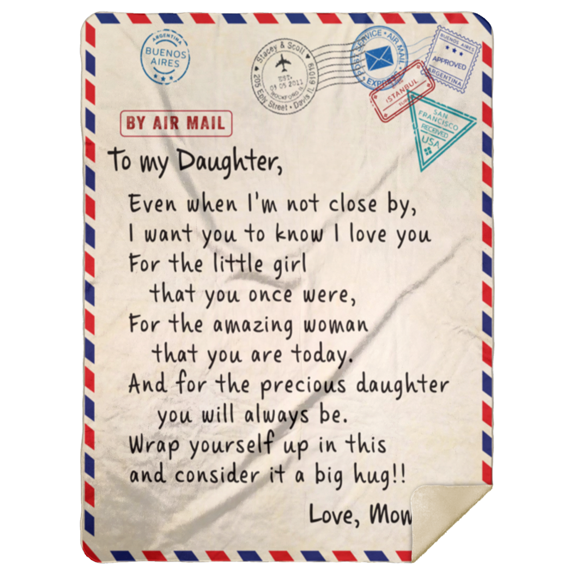 To My Daughter from Mom - Blanket