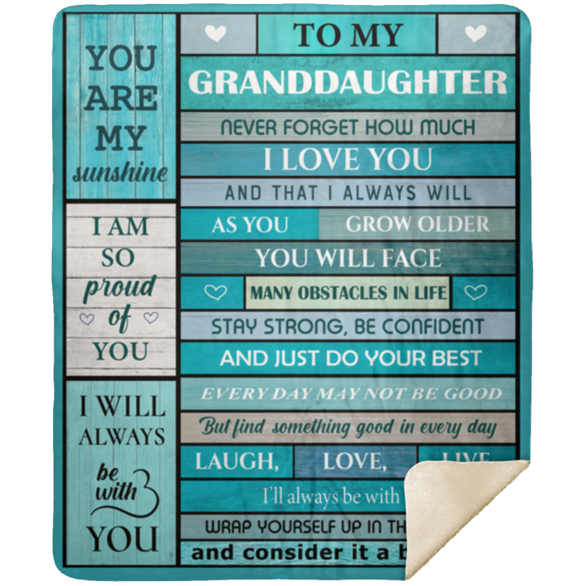 Granddaughter You Are My Sunshine - Blanket