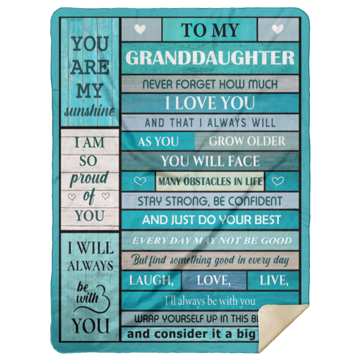 Granddaughter You Are My Sunshine - Blanket