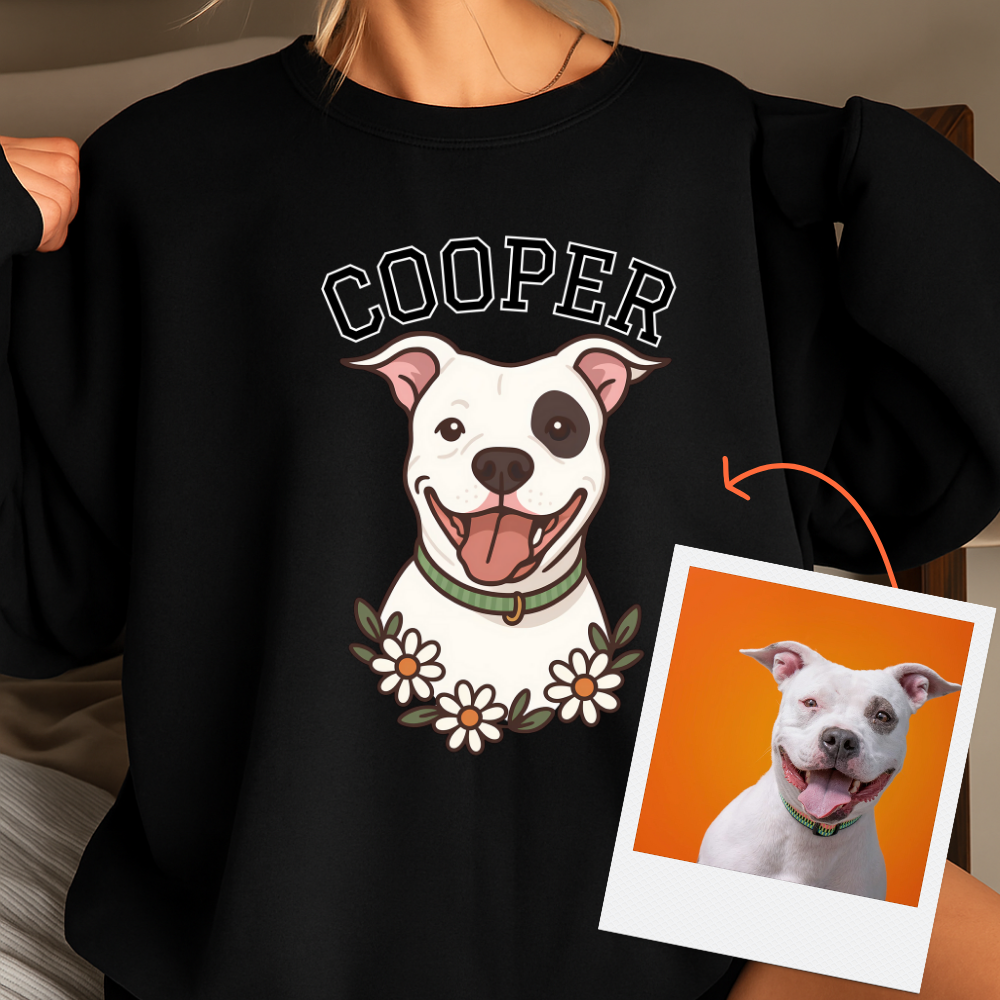"Personalized Pet Sweatshirt-Custom Name & Color
