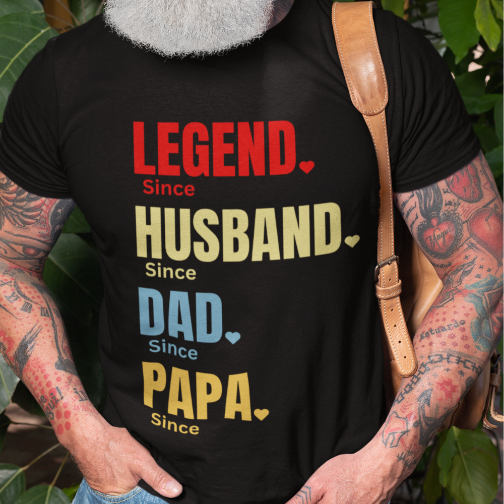 Personalized Legend Husband Dad Papa T-Shirt | Custom Gift Idea