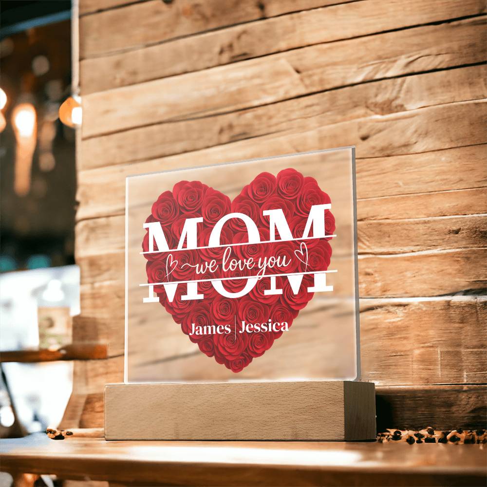 MOM Personalized Acrylic Square Plaque