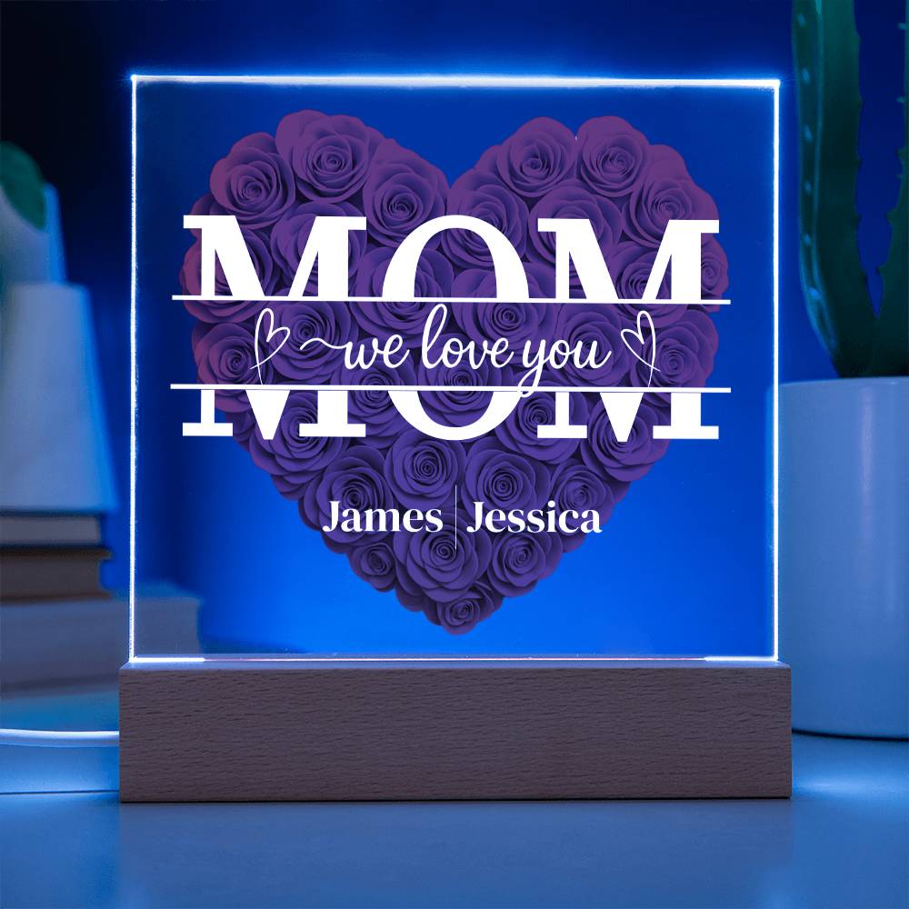 MOM Personalized Acrylic Square Plaque