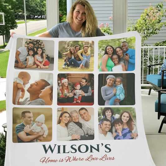 Custom Family Photo Blanket  – A Personalized Keepsake for Every Generation