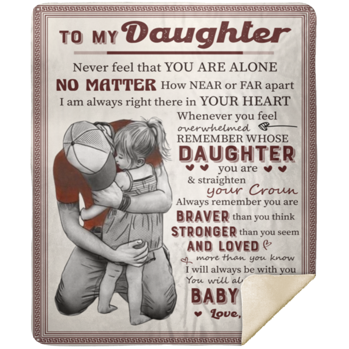 To My Daughter Love, Dad - Blanket