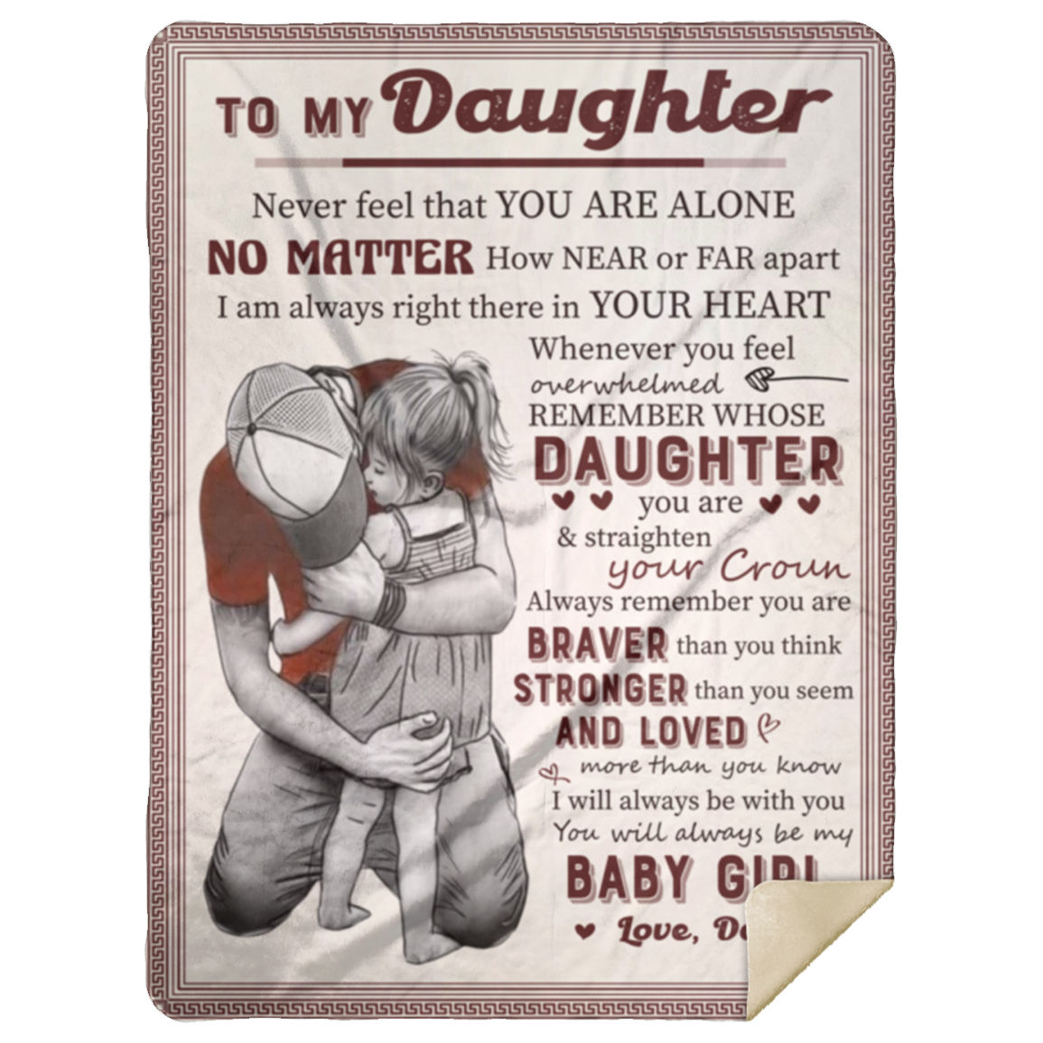 To My Daughter Love, Dad - Blanket