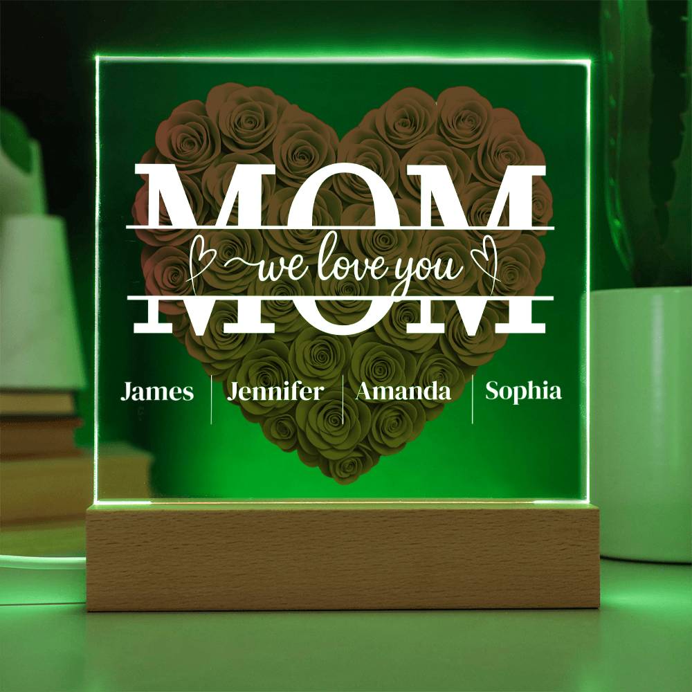 MOM Personalized Acrylic Square Plaque