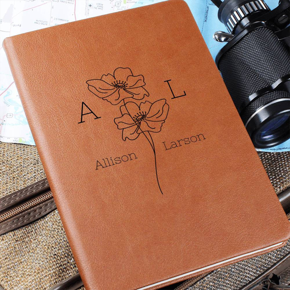 "Personalized Leather Journal" - Graduation Gift