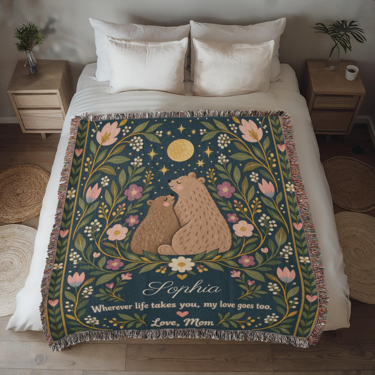 Personalized Daughter Woven Blanket — A Gift of Love from Mom