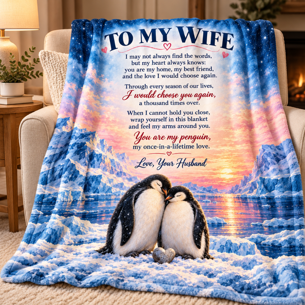 To My Wife Blanket – Romantic Plush Fleece Gift from Husband