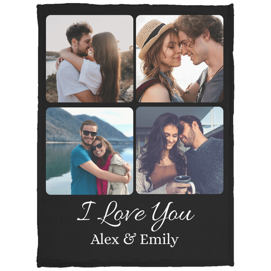 Personalized Couple Photo Blanket