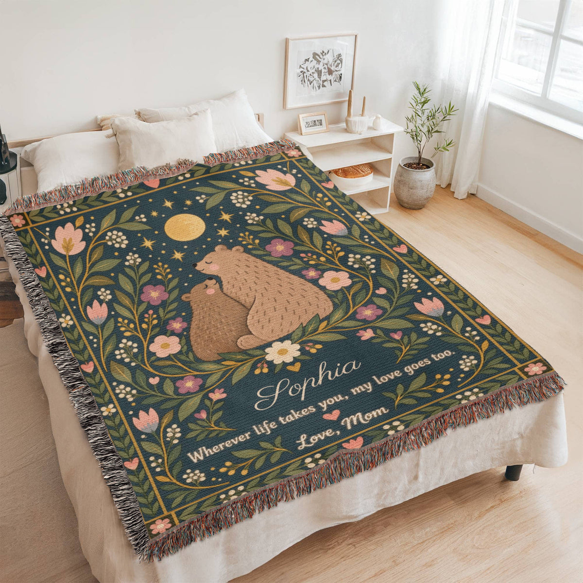 Personalized Daughter Woven Blanket — A Gift of Love from Mom