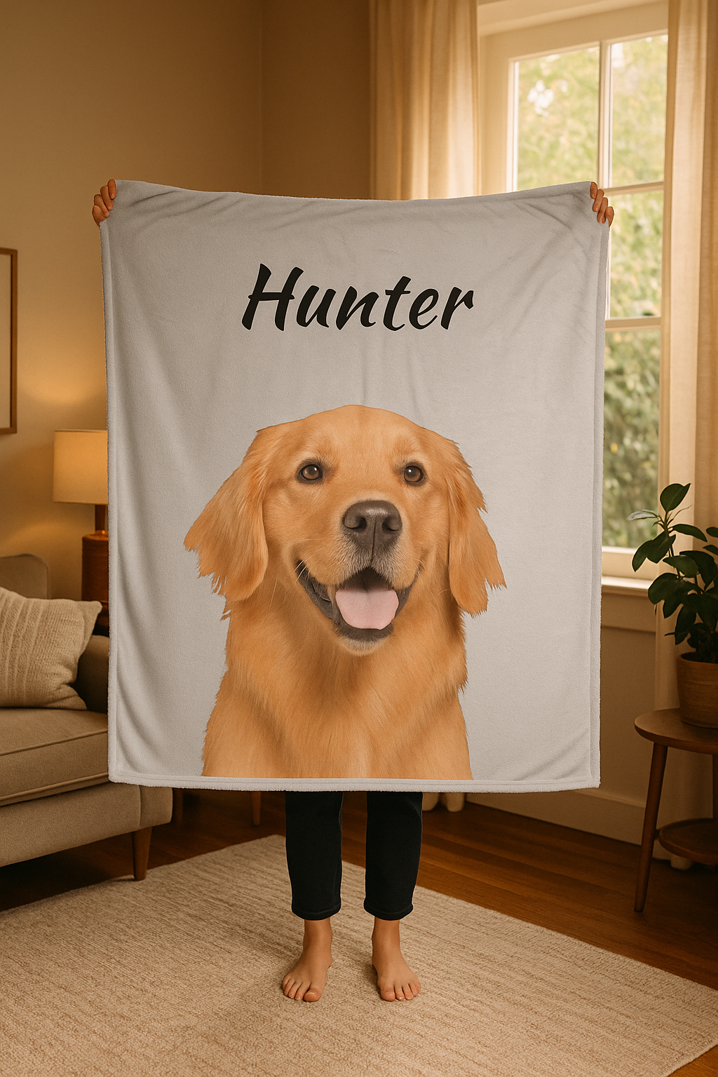 "Custom Pet Blanket - Personalized Photo Blanket for Dog & Cat Lovers"