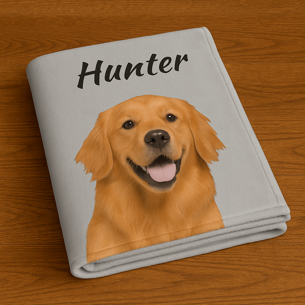 "Custom Pet Blanket - Personalized Photo Blanket for Dog & Cat Lovers"