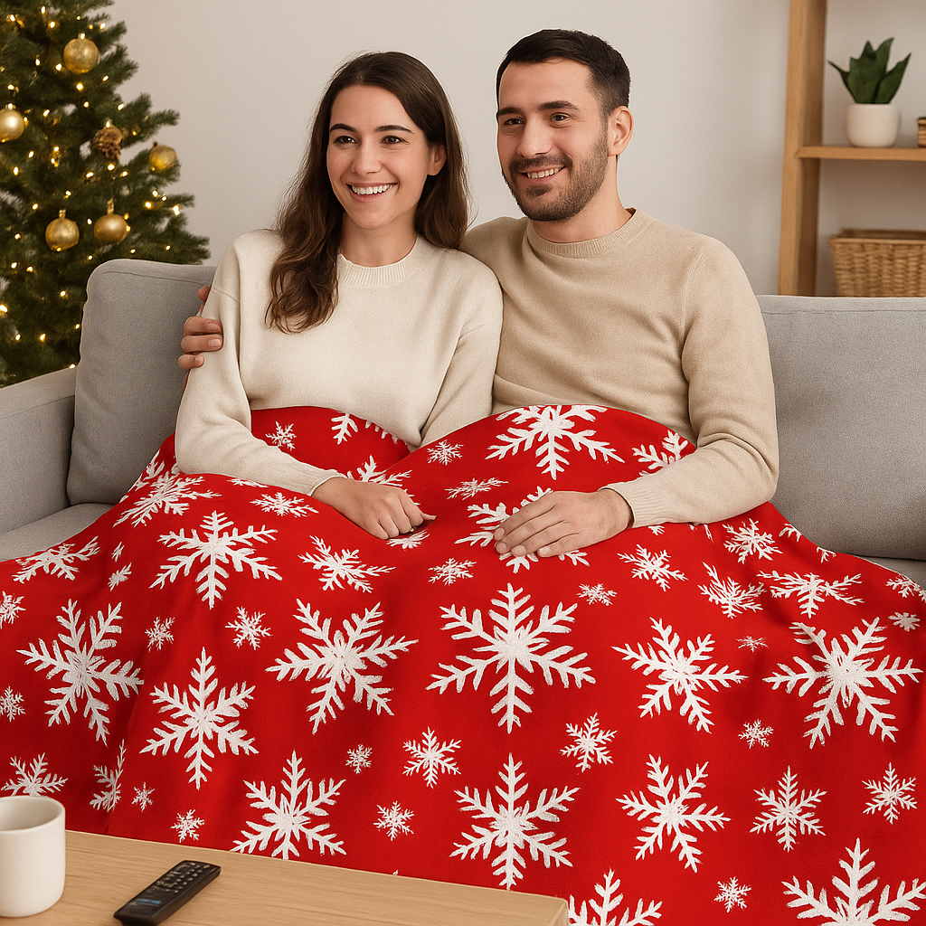 Luxurious Snowflake Throw Blanket - Ultra Soft Cozy Fleece for Home Decor