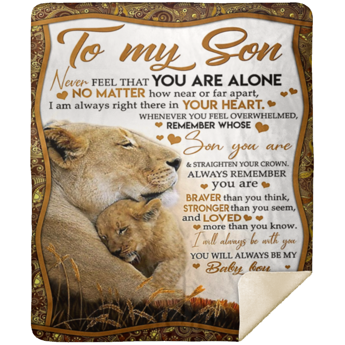 To My Son Blanket - Never Feel That You Are Alone