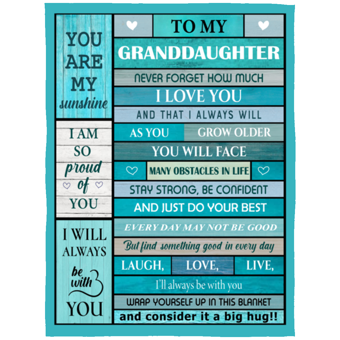 Granddaughter You Are My Sunshine - Blanket