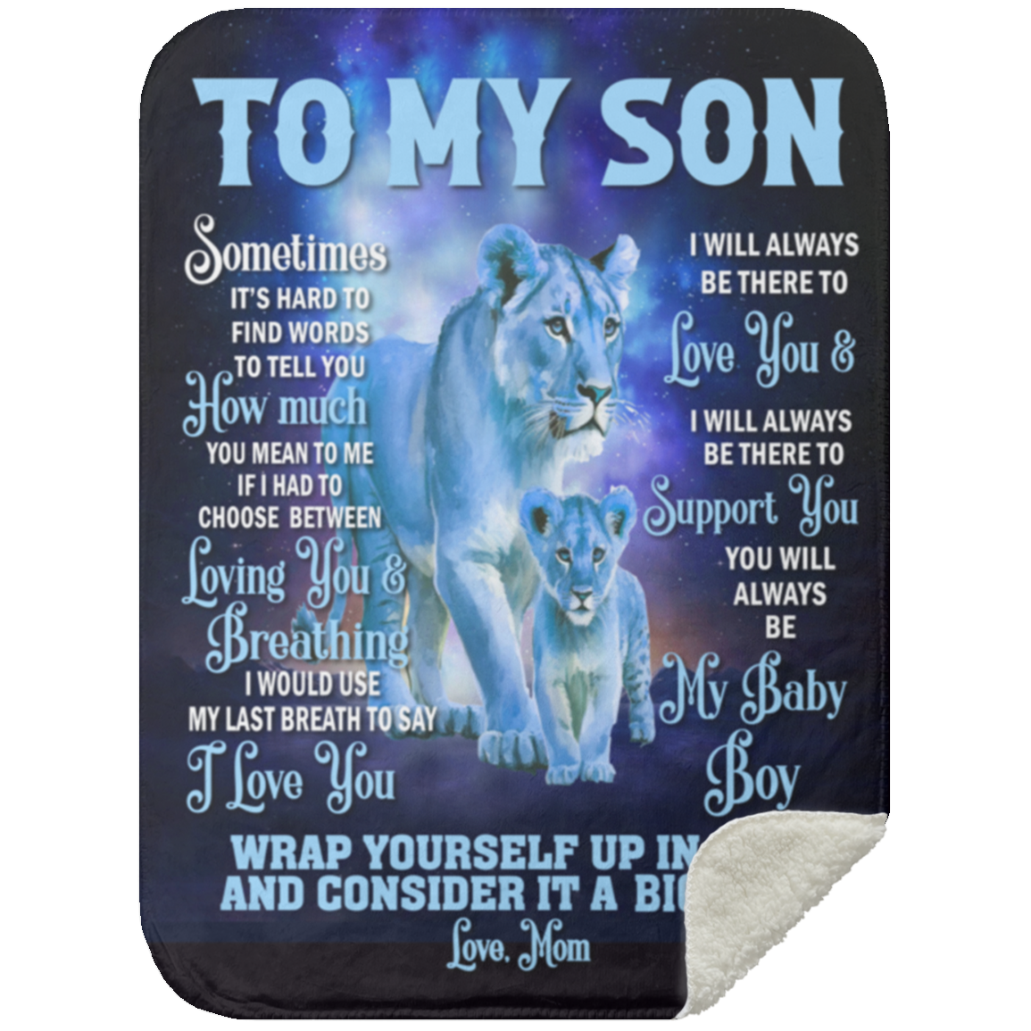 To My Son Blanket - I Will Always Love You