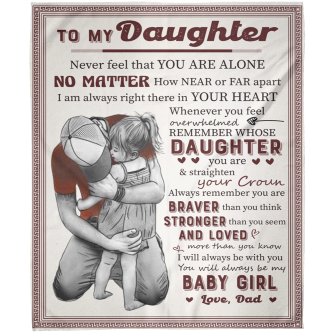 To My Daughter Love, Dad - Blanket