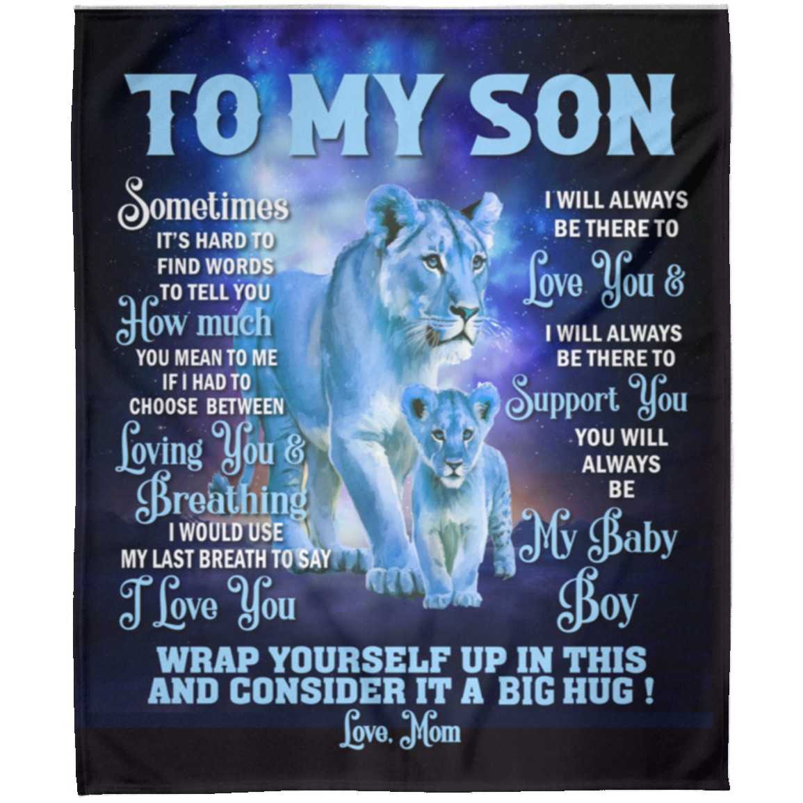 To My Son Blanket - I Will Always Love You