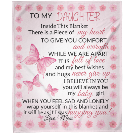 To My Daughter Love, Mom - Arctic Fleece Blanket