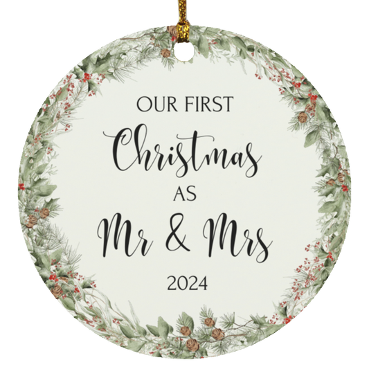 Our First Christmas as Mr & Mrs - Ornament