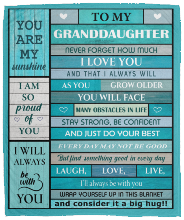 Granddaughter You Are My Sunshine - Blanket