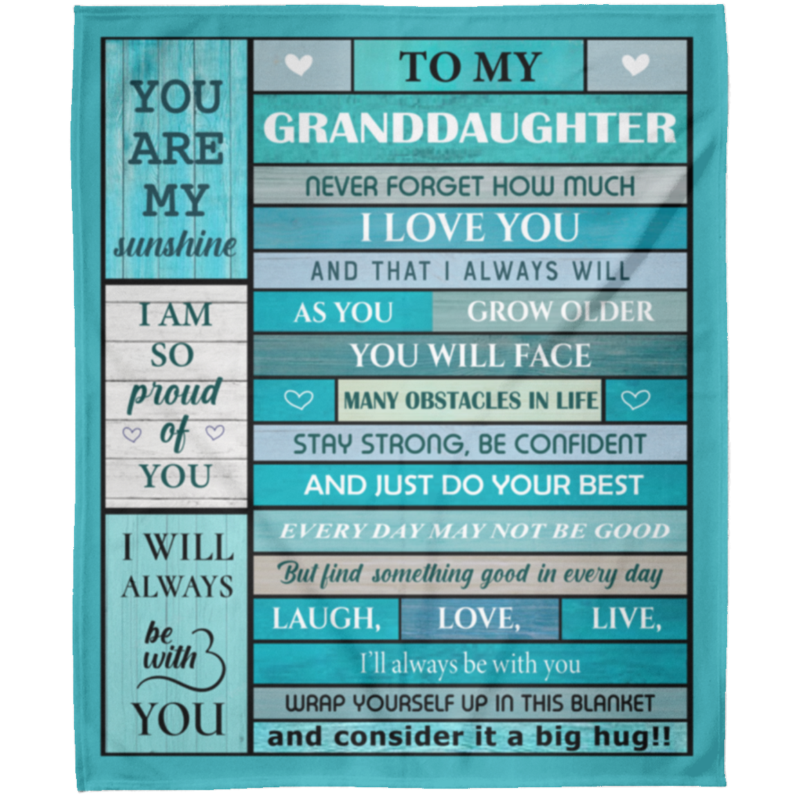 Granddaughter You Are My Sunshine - Blanket