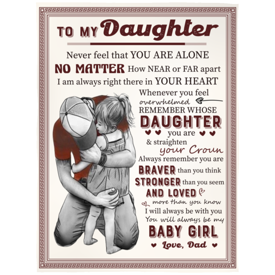 To My Daughter Love, Dad - Blanket