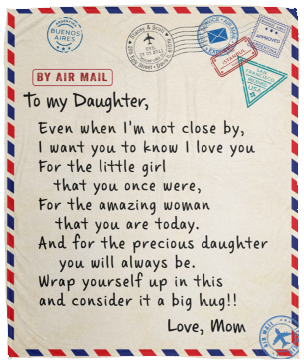 To My Daughter from Mom - Blanket