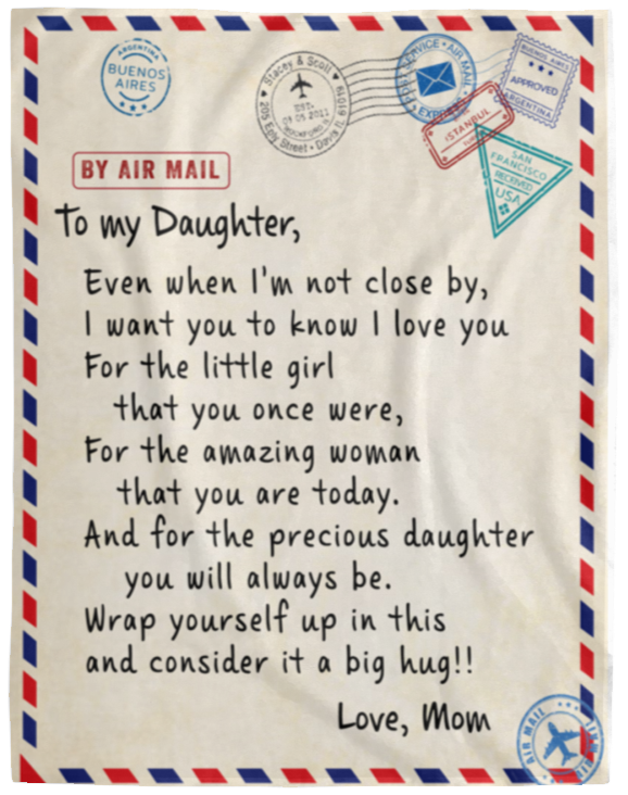 To My Daughter from Mom - Blanket