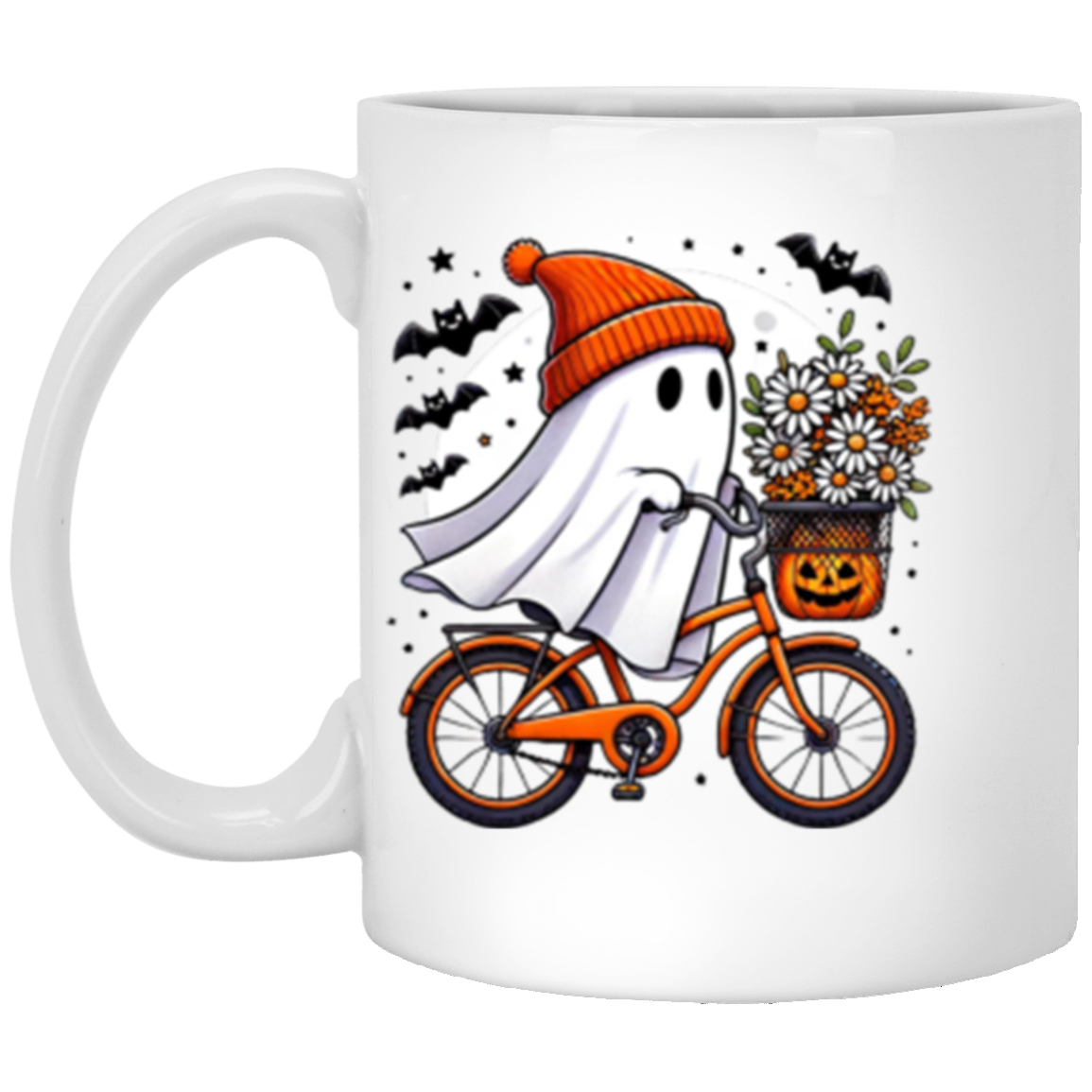 Bike Ghost 2-sided 11oz White Mug