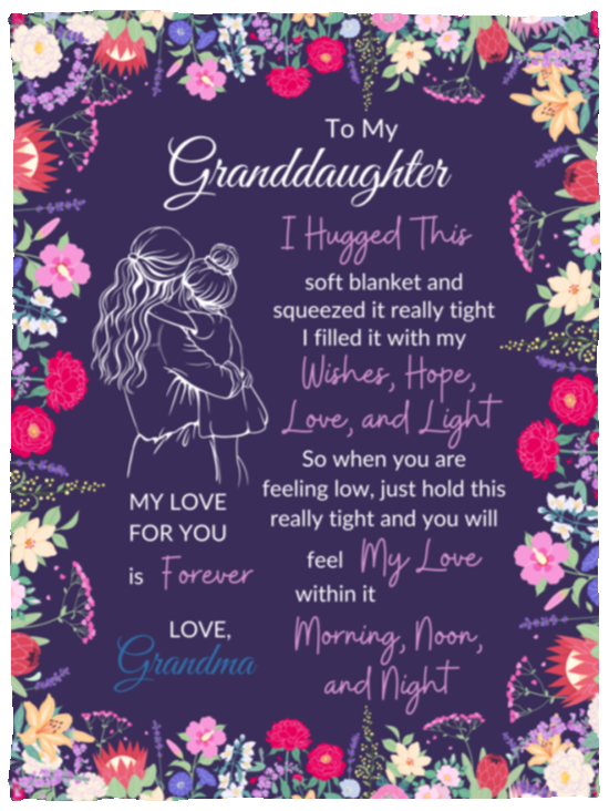 Granddaughter Sweet Words Blanket