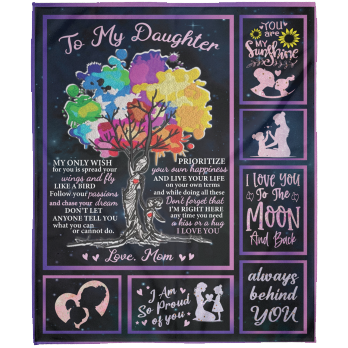 To My Daughter Blanket | Spread Your Wings and Fly