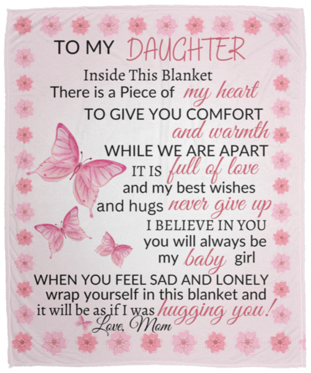 To My Daughter Love, Mom - Fleece Blanket