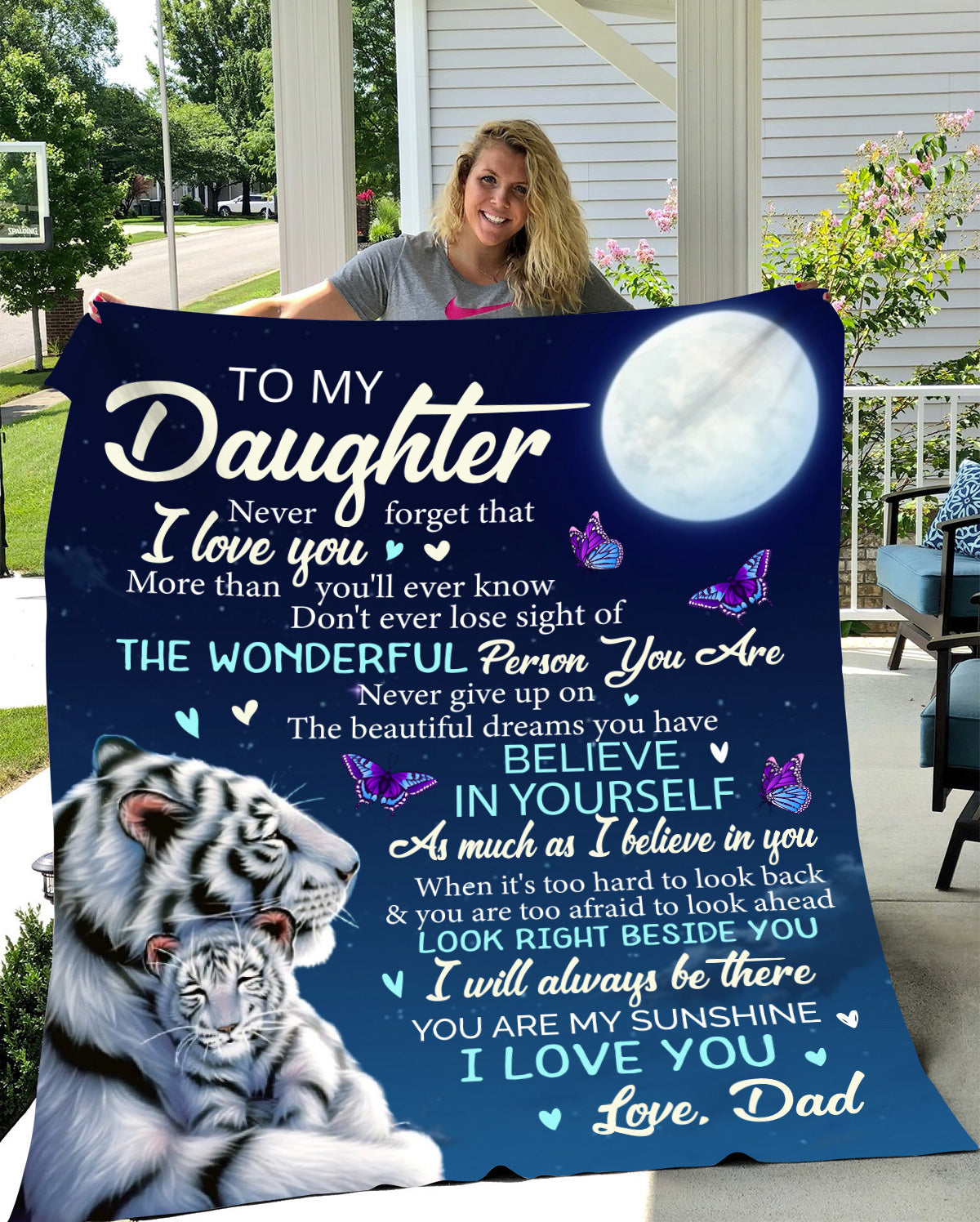 To My Daughter Blanket - I Will Always Be There Love, Dad