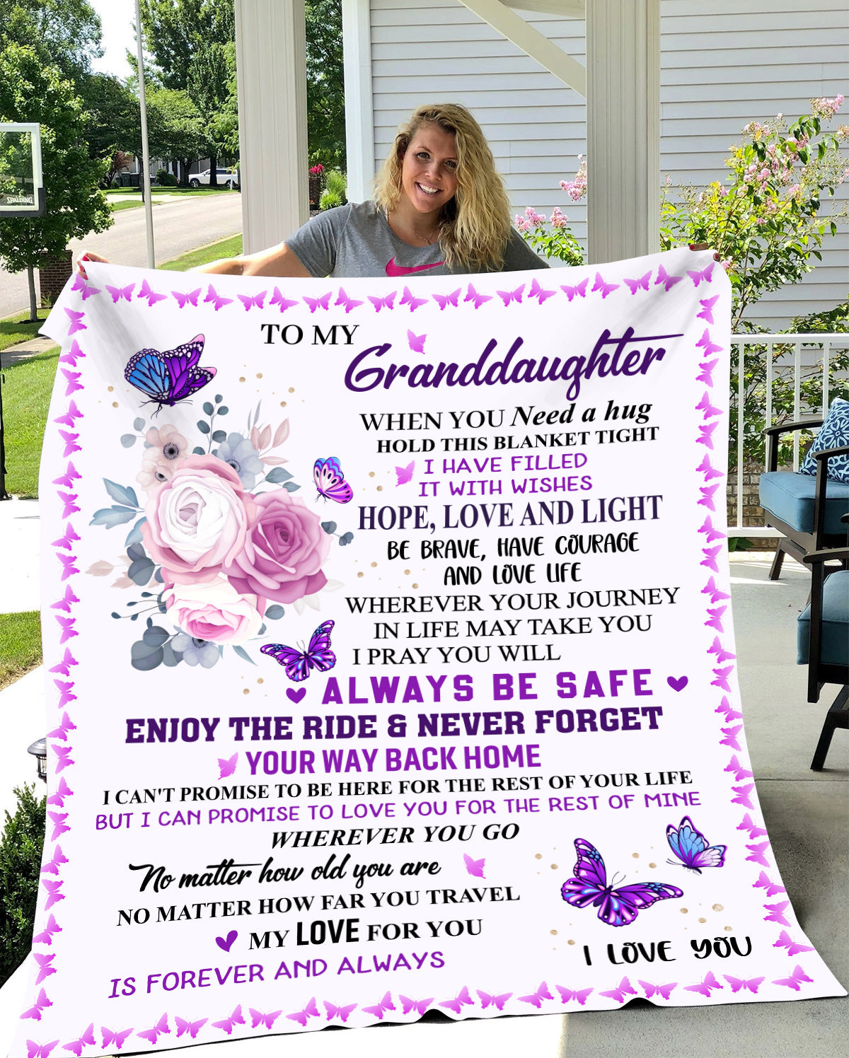 To My Granddaughter Blanket - Never Forget Your Way Back Home