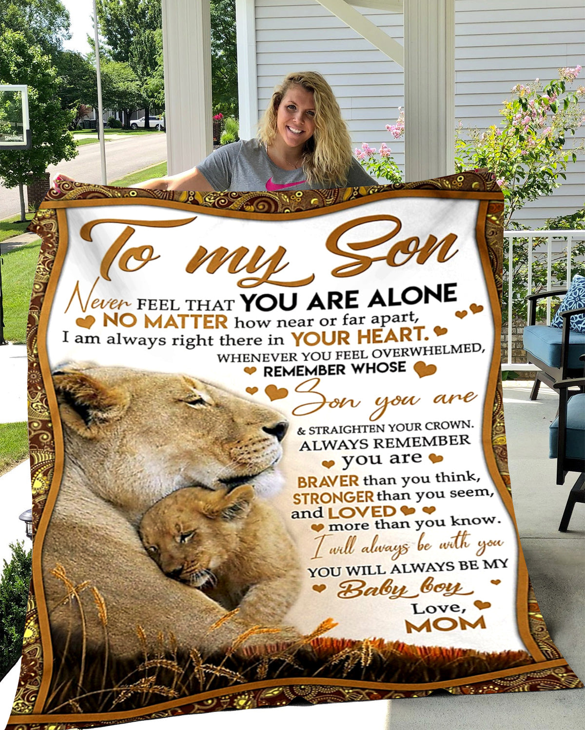 To My Son Blanket - Never Feel That You Are Alone