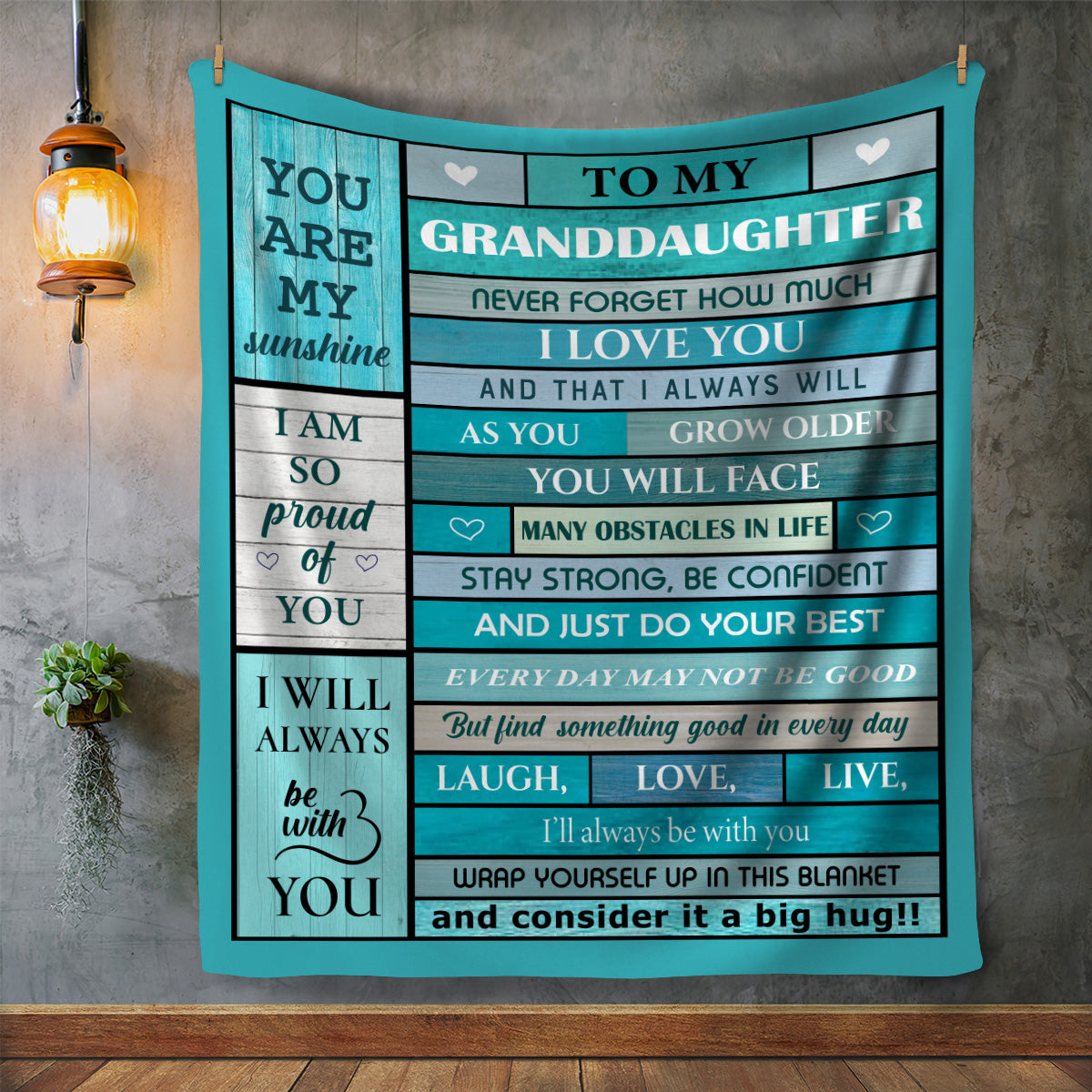 Granddaughter You Are My Sunshine - Blanket