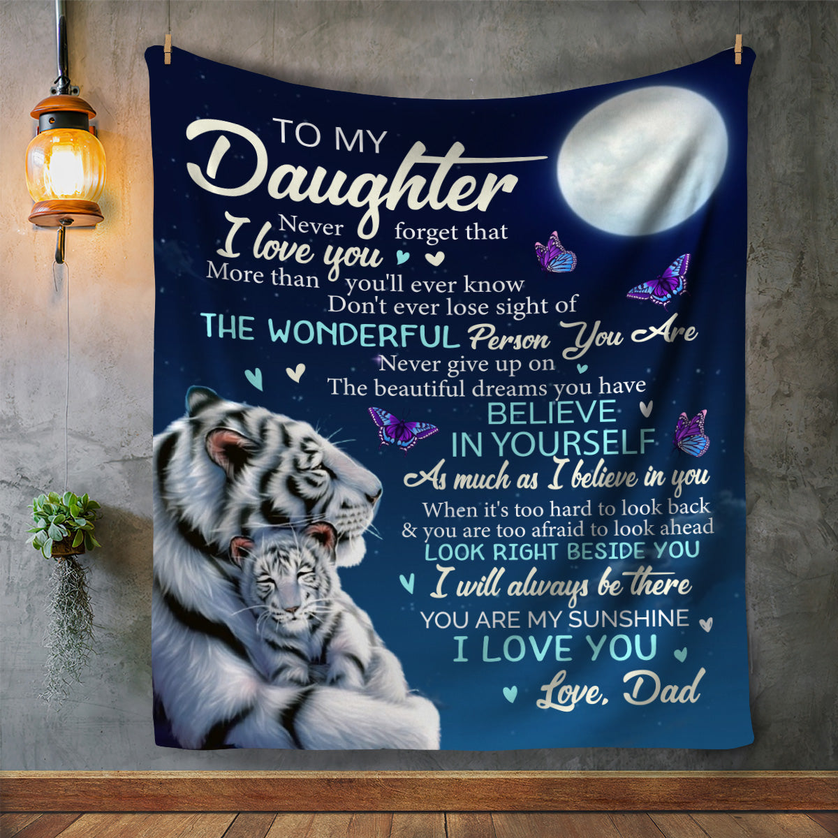 To My Daughter Blanket - I Will Always Be There Love, Dad