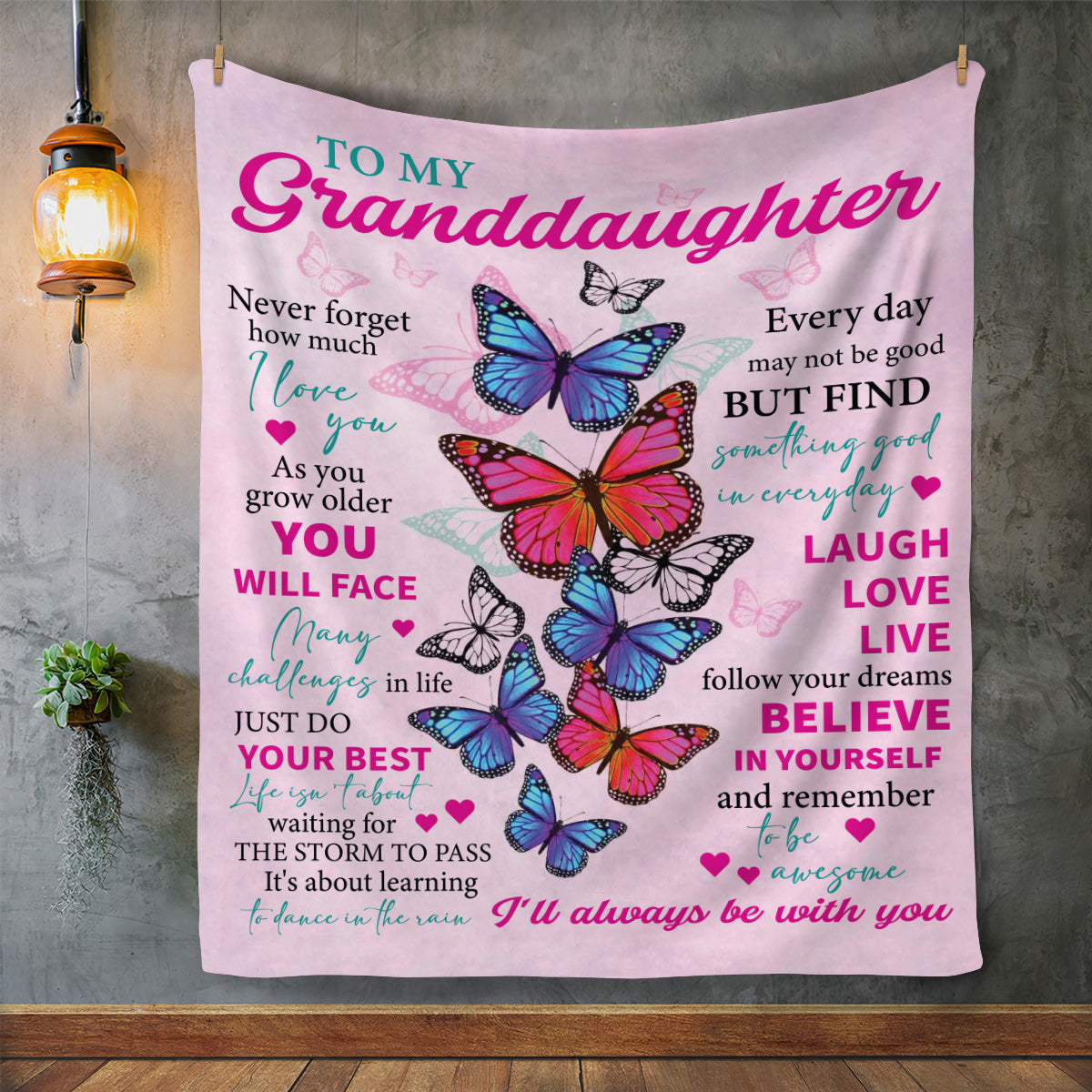 To My Granddaughter Blanket - Never Forget I Love You