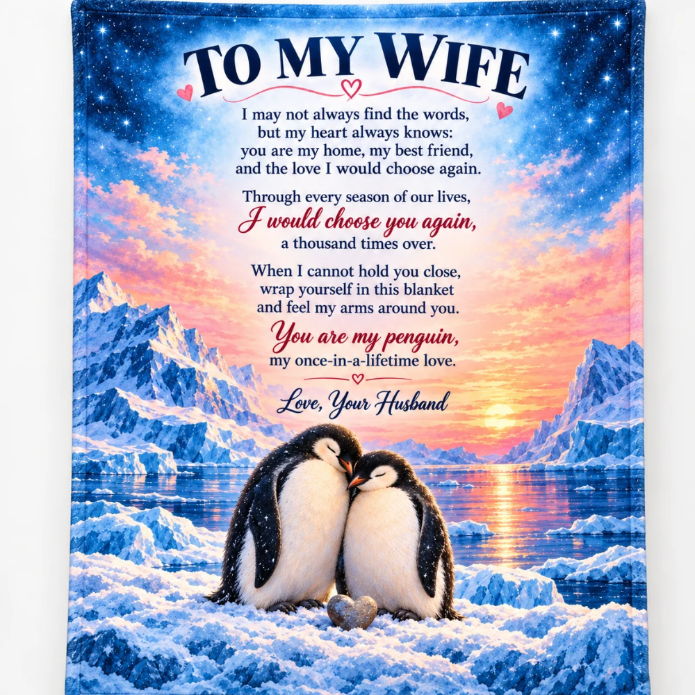 To My Wife Blanket – Romantic Plush Fleece Gift from Husband