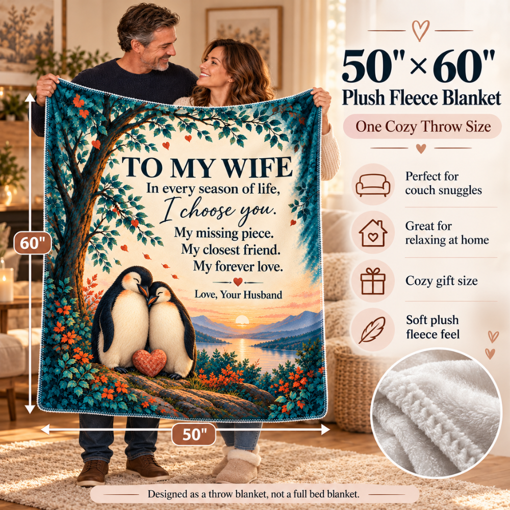 To My Wife Blanket – Romantic Plush Fleece Gift from Husband